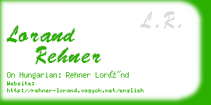lorand rehner business card